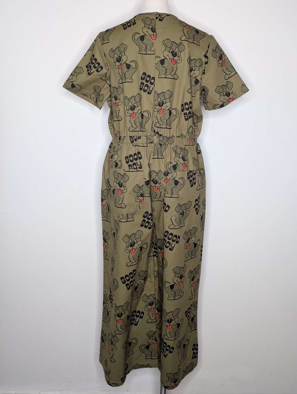 Lazy Oaf Green Good Boy Cartoon Dog Streetwear Kitsch Unique Cotton Jumpsuit 14 - Picture 4 of 9
